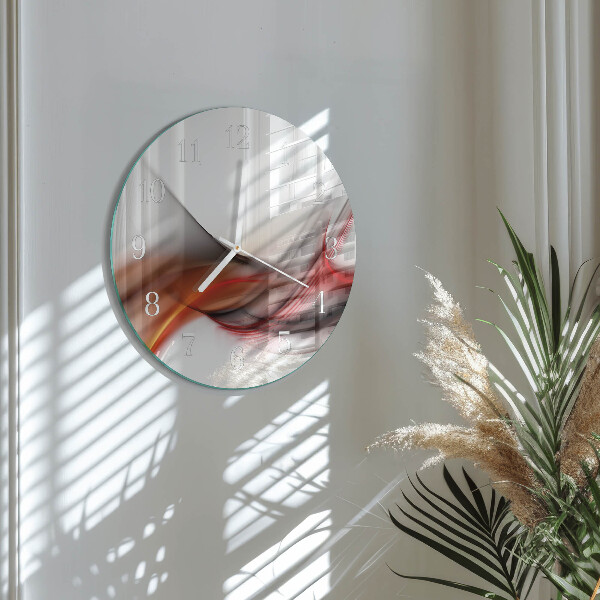 Round wall clock Abstract Lines