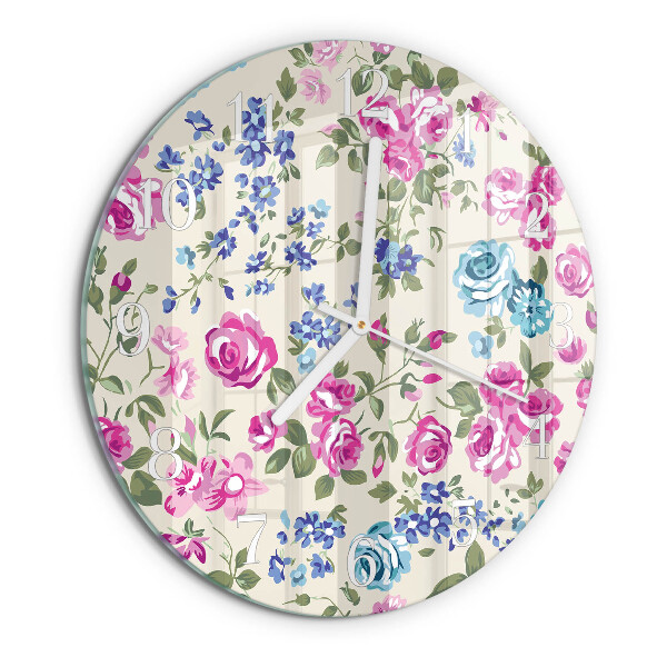 Round wall clock Roses