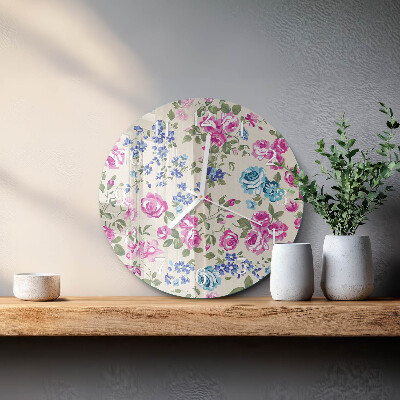 Round wall clock Roses