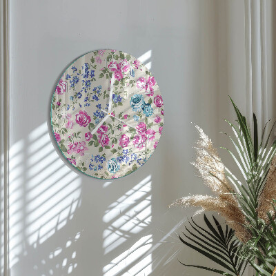Round wall clock Roses