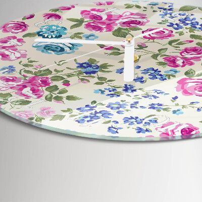 Round wall clock Roses