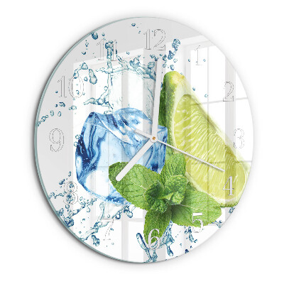Round wall clock Lime and Mint