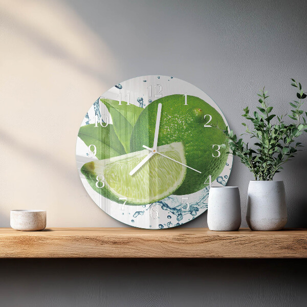 Round wall clock Calcium carbonate