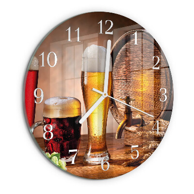 Round wall clock Beer Barrel
