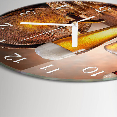 Round wall clock Beer Barrel