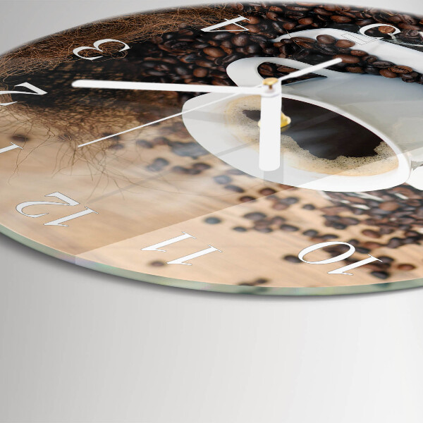 Round wall clock Cup of Coffee