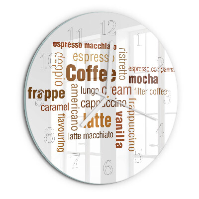 Round wall clock Coffee