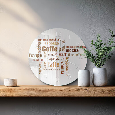 Round wall clock Coffee