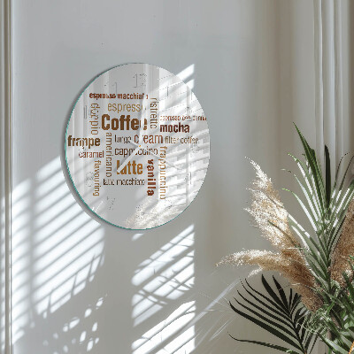 Round wall clock Coffee