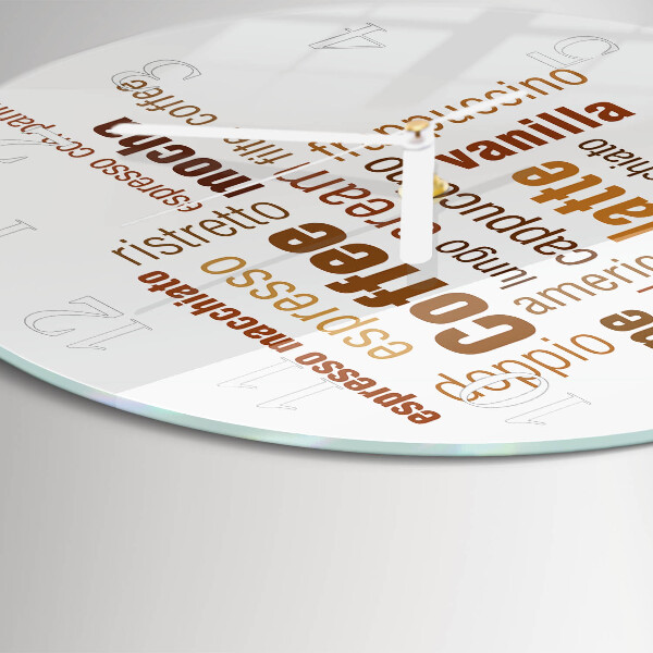 Round wall clock Coffee