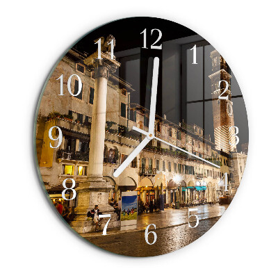 Round wall clock Night on the Town