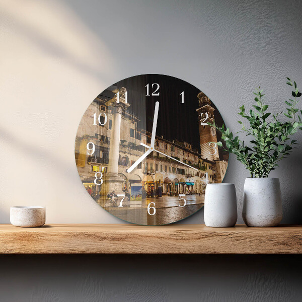 Round wall clock Night on the Town