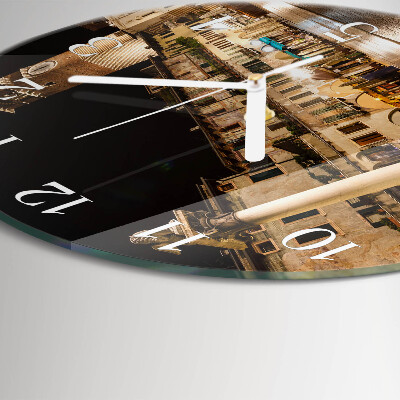 Round wall clock Night on the Town