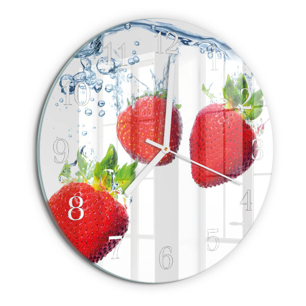 Round wall clock Strawberries