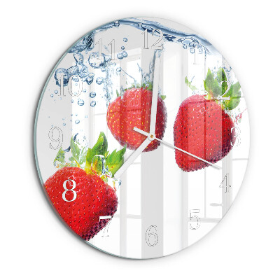 Round wall clock Strawberries