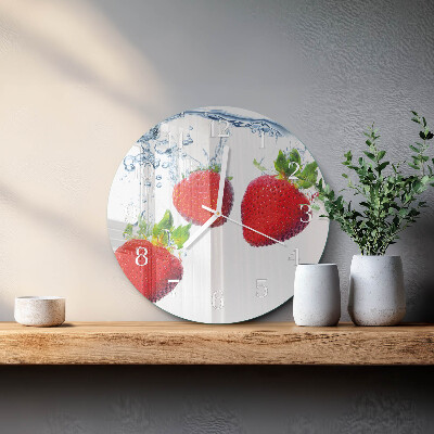 Round wall clock Strawberries