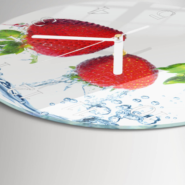 Round wall clock Strawberries