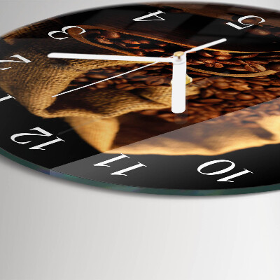 Round wall clock Coffee Beans