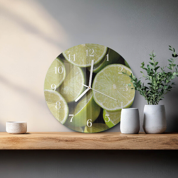 Round wall clock Calcium carbonate