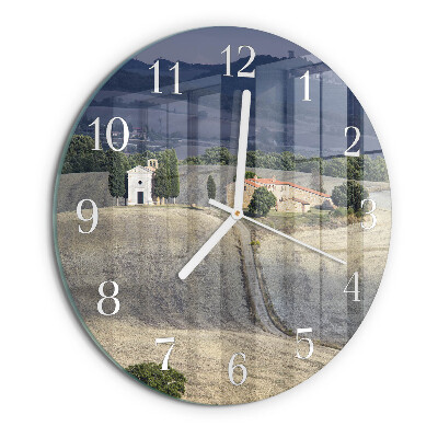 Round wall clock Landscape