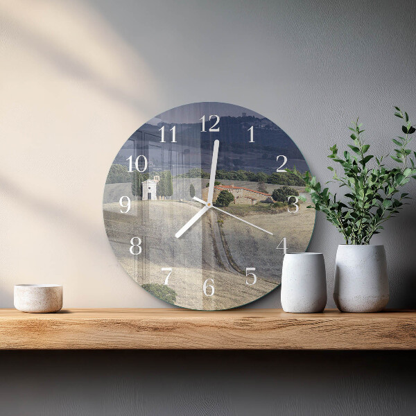 Round wall clock Landscape