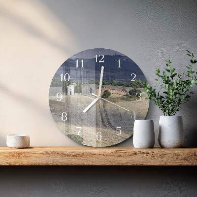 Round wall clock Landscape