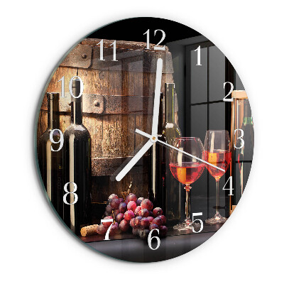 Round wall clock Wine Barrel