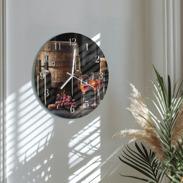 Round wall clock Wine Barrel