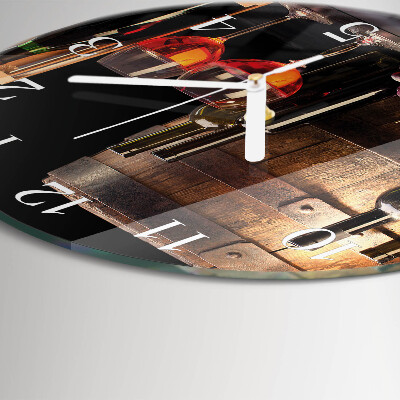 Round wall clock Wine Barrel