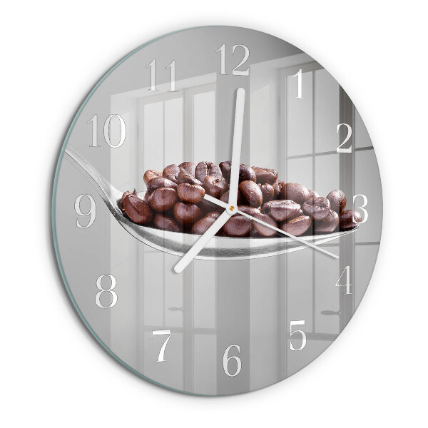 Round wall clock A Spoon of Coffee