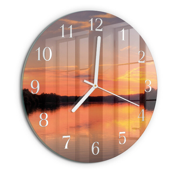 Round wall clock Sunset