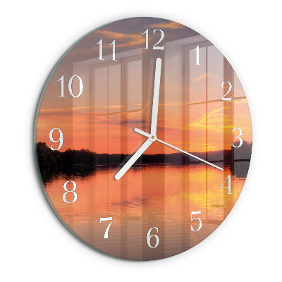 Round wall clock Sunset