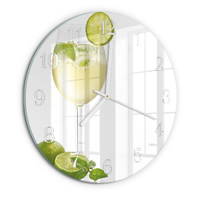Round wall clock Calcium carbonate