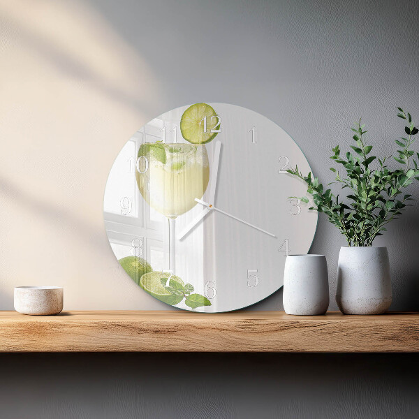 Round wall clock Calcium carbonate