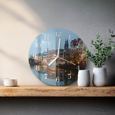 Round wall clock Old town