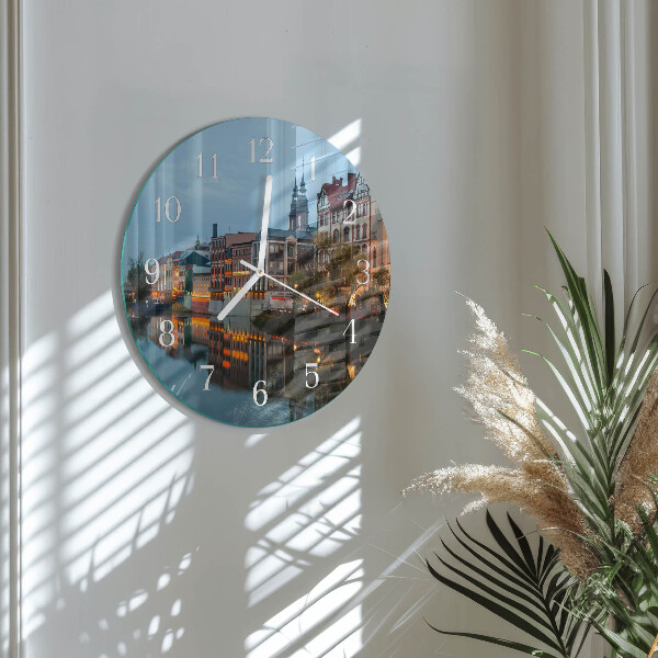 Round wall clock Old town