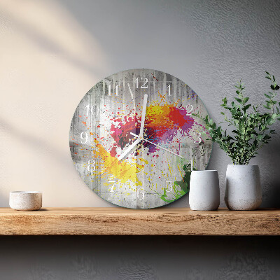 Round wall clock Stains