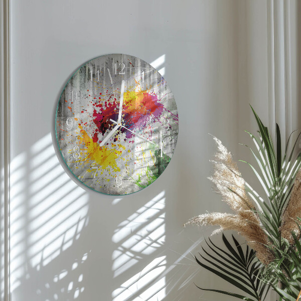 Round wall clock Stains