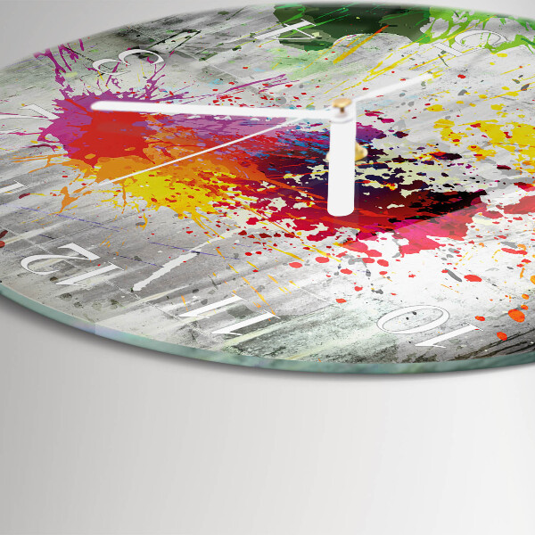 Round wall clock Stains