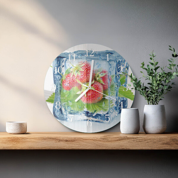 Round wall clock Strawberry Ice Cream