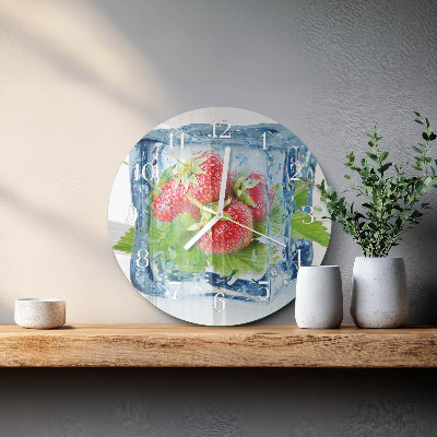 Round wall clock Strawberry Ice Cream