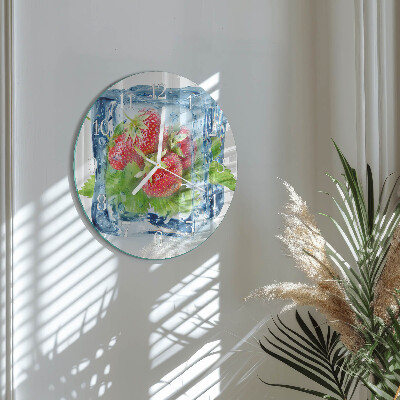 Round wall clock Strawberry Ice Cream