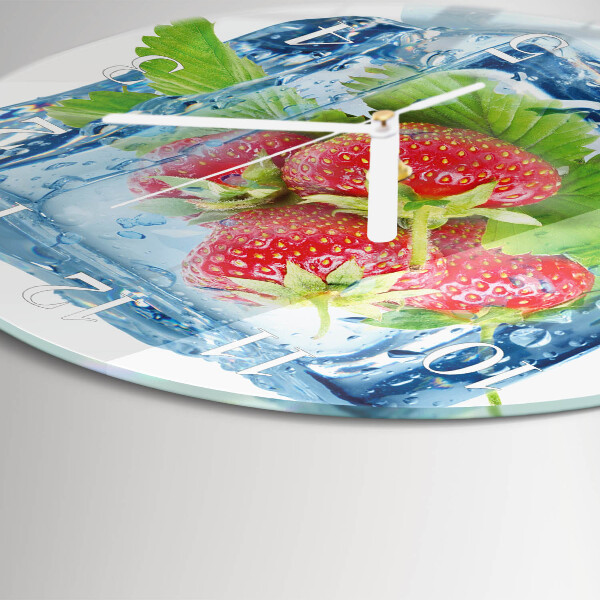 Round wall clock Strawberry Ice Cream