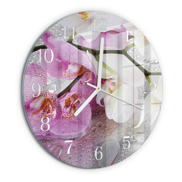 Round wall clock Orchid