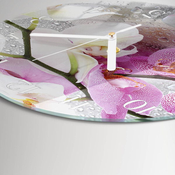 Round wall clock Orchid