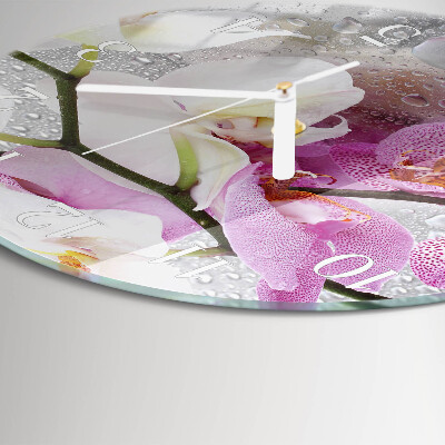 Round wall clock Orchid