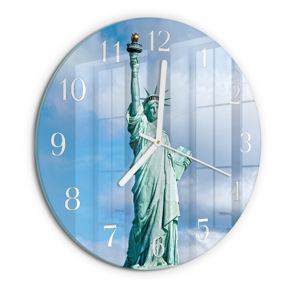 Round wall clock Statue of Liberty