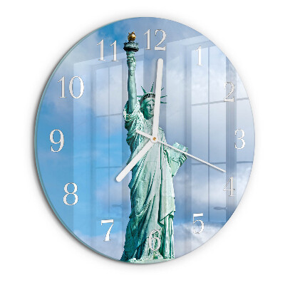 Round wall clock Statue of Liberty