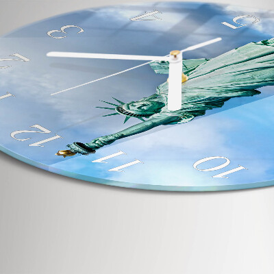 Round wall clock Statue of Liberty