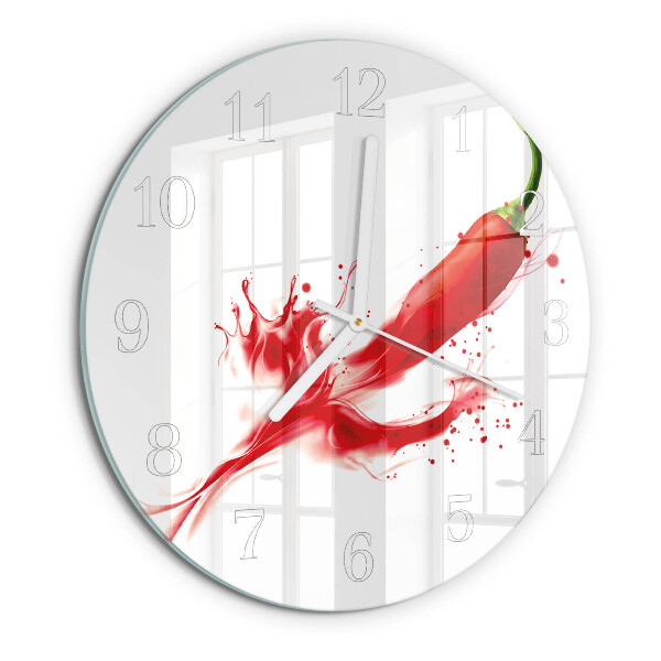 Round wall clock Chili pepper